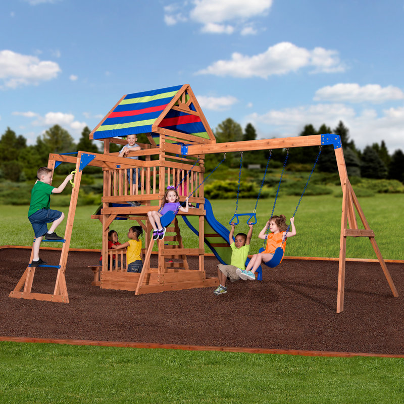 Backyard Discovery Beach Front Wooden Swing Set & Reviews Wayfair
